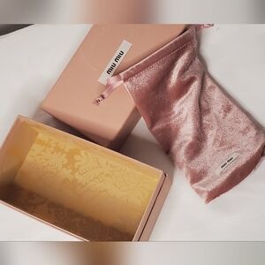 MIU MIU - sunglasses box and velvet pouch